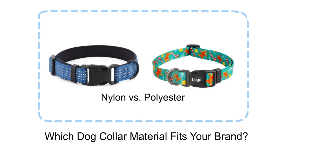 Nylon and polyester dog collars and leashes comparison image